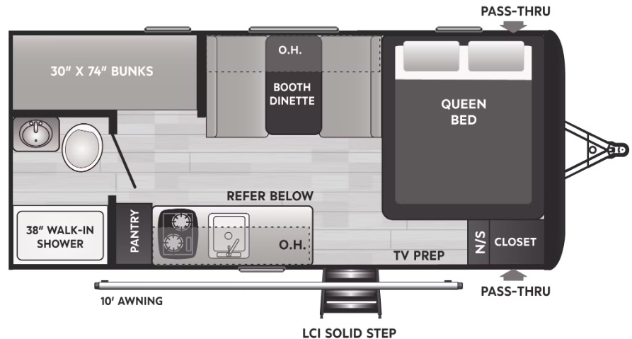 2022 KEYSTONE HIDEOUT 175BH, , floor-plans-day image number 0